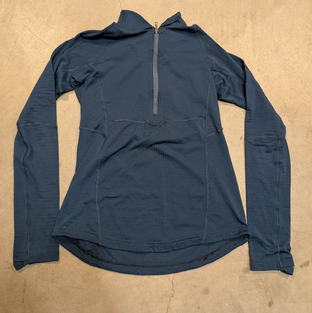 REI Base Layer 1/4 Zip Blue Women's M Heat Regulating Pullover